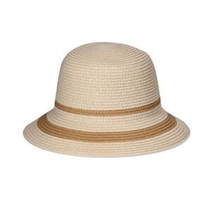 Women's Stripe Cloche Hat NWT